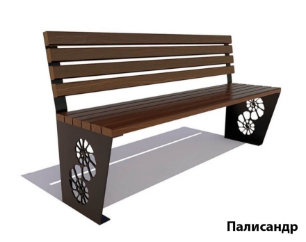 Парковая скамейка Ракушка, Сосна (без подлокотников) 1,5 м, фото 5