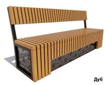 Парковая скамейка Восток, 2 м Ангарская сосна