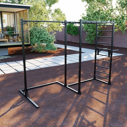 Универсальный уличный спортивный комплекс турник брусья Domsen Fitness Ds59 BLACK, фото 1