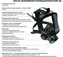 Панорамная маска ДОТ ППМ-88, рост 2, размер Б, 302-123-0010 302-123-0003