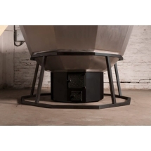 Сибирский банный чан &quot;Илья Муромец&quot; на подставке + печь 2250 мм опора - черный металл