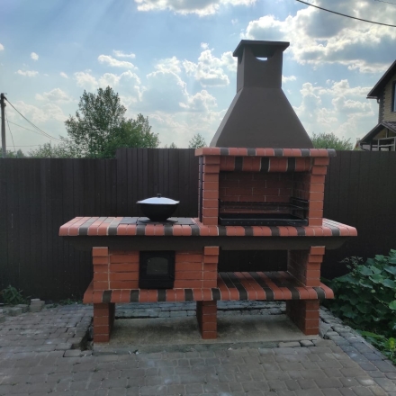 Печь Аристократ 714 Радиальный кирпич красный с коричневым, фото 1