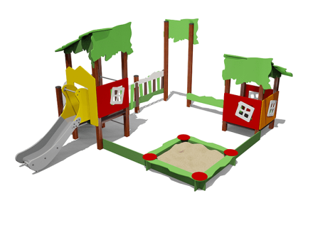 Песочный дворик Опушка ВСТ 5632 с горкой для детской площадки, фото 4