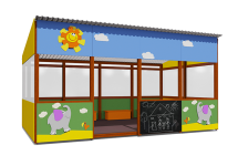 Теневой навес серия Тропикана ВСТ 1510/1 18 м2 для улицы