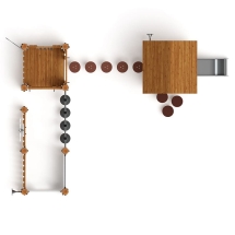 Игровой комплекс (лиственница темный) ДИК 1.24.04-Л.И1.01