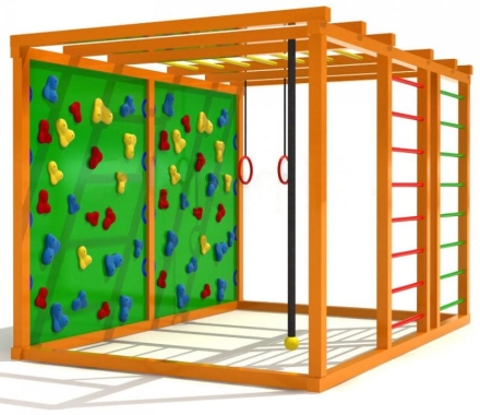 Уличный спортивный комплекс Атлетический куб 4 для детской площадки, фото 1