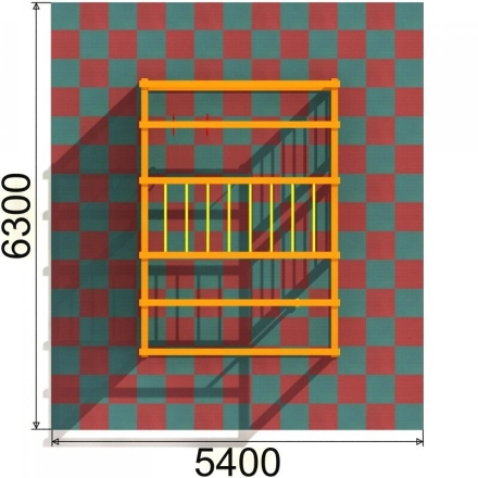 Уличный спортивный комплекс Атлетический куб 4 для детской площадки, фото 4