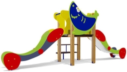 Горка двойная Акула 08404 для детской площадки, фото 1