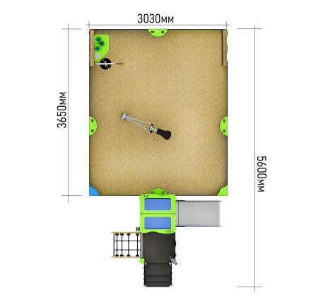 Песочный дворик ЛД051004 для детской площадки, фото 3