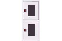 Навесной, отрытый, вертикальный шкаф Карелпожлиния ШПКО-КОМБИДУАЛ-320-12 НОВрБ Евро-ручка ВхШхГ 1300х700х300 мм, (2-ПК, 2 огнетушителя), цвет белый НФ-00000245-Б НФ-00000685