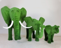 Топиари композиция слоны Семья - газон Eco Топиари композиция слоны Семья - газон Eco