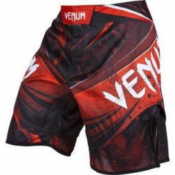 Шорты ММА Venum "Galactic" Fightshorts Black/Red, фото 1