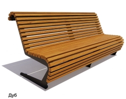 Скамейка уличная Стрит, Сосна 2,5 м, фото 4