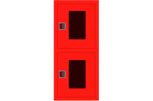 Навесной, отрытый, вертикальный шкаф Карелпожлиния ШПКО-КОМБИДУАЛ-320-12 НОВрК Евро-ручка ВхШхГ 1300х700х300 мм, (2-ПК, 2 огнетушителя), цвет красный НФ-00000245-К