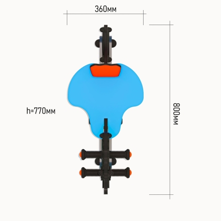 Качалка на пружине ЛД042002 для детской площадки, фото 4