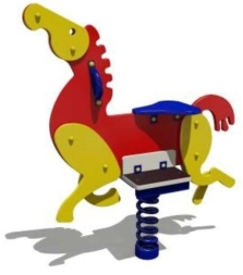 Качалка на пружине Пони 4014 для детской площадки, фото 1 Качалка на пружине Пони 4014 для детской площадки, фото 1