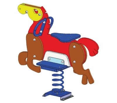 Качалка на пружине Пони 4014 для детской площадки, фото 2