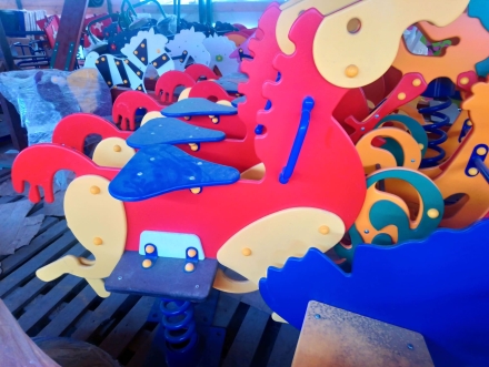 Качалка на пружине Пони 4014 для детской площадки, фото 3