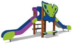 Горка двойная Бабочка 08402.21 для детской площадки, фото 1