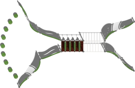 Спортивно-игровой комплекс Сердолик Papercut СРО008.00.1 для улицы, фото 2
