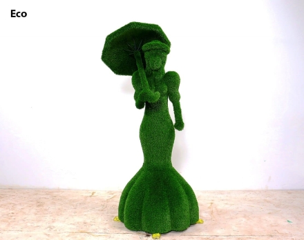 Топиари леди с зонтиком, Марго, платье № 4 - газон Eco, фото 1