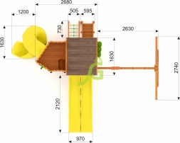 Детская площадка IgraGrad Клубный домик 4 Luxe с двумя горками, фото 3