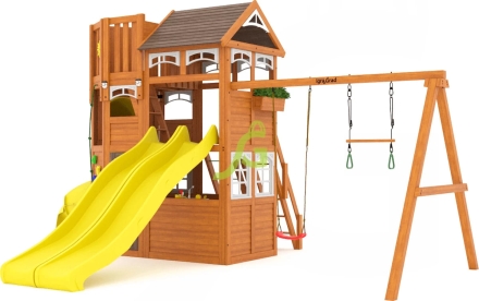 Детская площадка IgraGrad Клубный домик 4 Luxe с двумя горками, фото 5