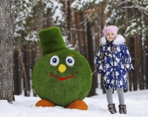 Топиари смайлик В шляпе - газон Premium Топиари смайлик В шляпе - газон Premium