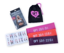 Петли для функционального тренинга PINK UNICORN с набором из 3 широких эспандеров в подарок