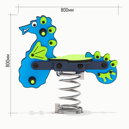 Качалка на пружине ЛД042001 для детской площадки, фото 4
