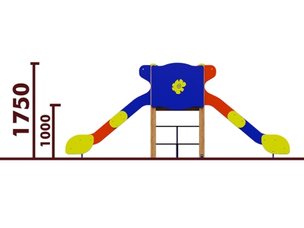 Горка двойная 08401.21 для детской площадки, фото 2