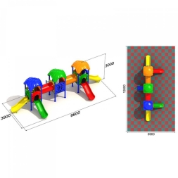 Детская игровая площадка Богатырь 1.2, фото 3 Детская игровая площадка Богатырь 1.2, фото 3