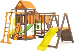 Детская площадка IgraGrad Панда Фани Мостик 2 с трубой, фото 2