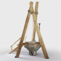 Сибирский банный чан &quot;Князь Ярослав+&quot; на бревнах + печь 2250 мм