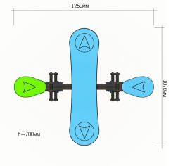 Качели-балансир на пружине ЛД045002 для детской площадки, фото 2 Качели-балансир на пружине ЛД045002 для детской площадки, фото 2