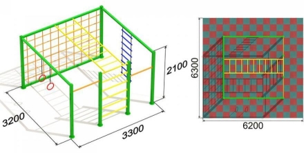 Уличный спортивный комплекс Актив спорт 10 для детской площадки, фото 3