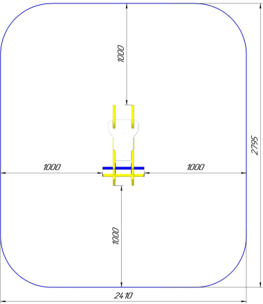 Качалка на пружине КБ-17Х для игровой площадки, фото 2