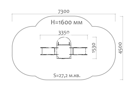 Горка двойная Слоненок 08211 для детской площадки, фото 3