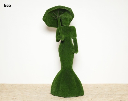 Топиари леди с зонтиком, Элизабет, платье № 4 - газон Deluxe, фото 5