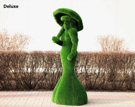 Топиари леди с зонтиком, Элизабет, платье № 4 - газон Deluxe, фото 2