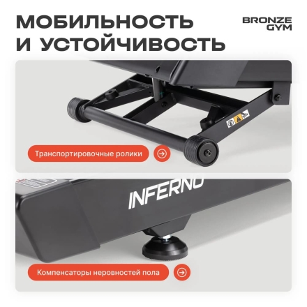 Беговая дорожка BRONZE GYM INFERNO, фото 14