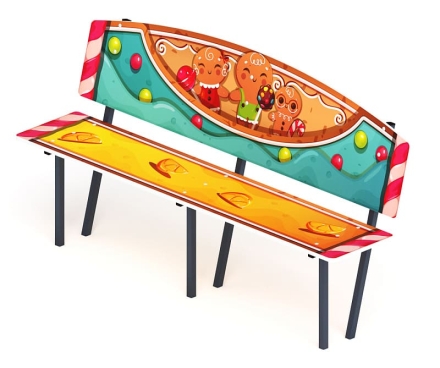 Скамейка детская Пряничный домик - МФ 41.01.01-04.И1, фото 1