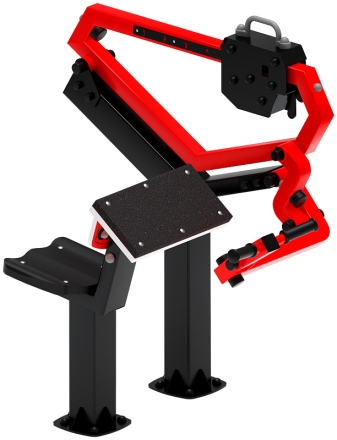 Бицепс сидя (красный) - Уличный тренажер - СТ 034-11.И1, фото 4