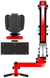 Бицепс сидя (красный) - Уличный тренажер - СТ 034-11.И1, фото 5 Бицепс сидя (красный) - Уличный тренажер - СТ 034-11.И1, фото 5