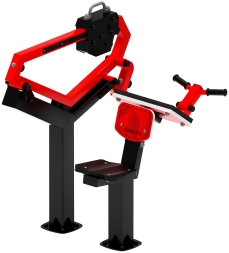 Бицепс сидя (красный) - Уличный тренажер - СТ 034-11.И1, фото 1 Бицепс сидя (красный) - Уличный тренажер - СТ 034-11.И1, фото 1