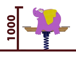 Качели-балансир на пружине Слонёнок 04525 для детской площадки, фото 2 Качели-балансир на пружине Слонёнок 04525 для детской площадки, фото 2