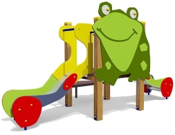 Горка двойная Лягушка 08209 для детской площадки, фото 1