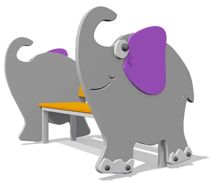 Скамейка детская Слон ВСТ 3292 для игровой площадки, фото 1