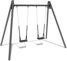 Качели 04056-1 металлические двойные для детской площадки Качели 04056-1 металлические двойные для детской площадки