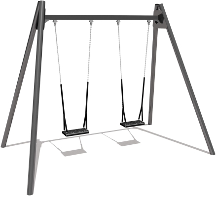 Качели 04056-1 металлические двойные для детской площадки, фото 1